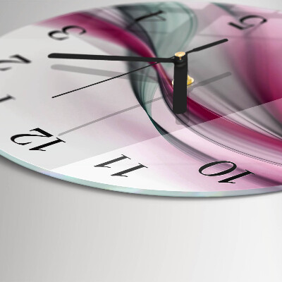 Glas wanduhr mit motiv rund Abstraktion