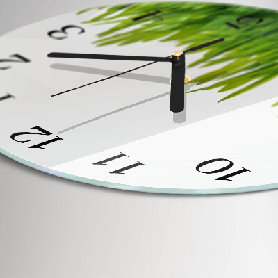Runde wanduhr Gras
