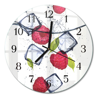 Runde wanduhr Himbeeren
