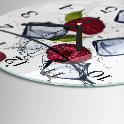 Runde wanduhr Himbeeren