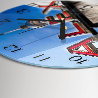 Glas wanduhr mit motiv rund Alexanderplatz