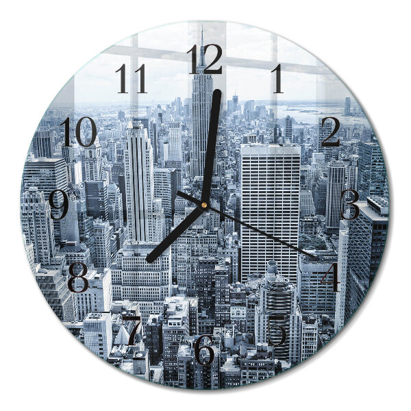Runde wanduhr Stadt