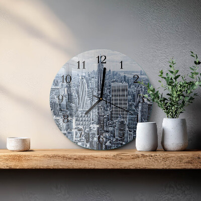 Runde wanduhr Stadt