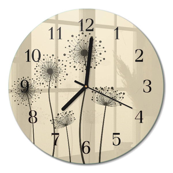 Runde wanduhr Blumen