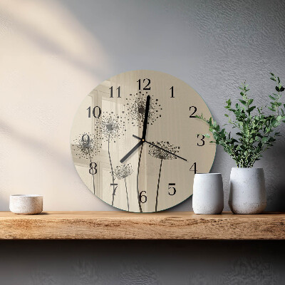 Runde wanduhr Blumen