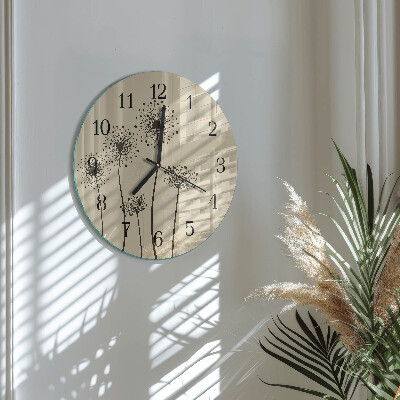 Runde wanduhr Blumen