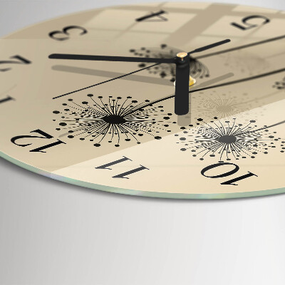 Runde wanduhr Blumen