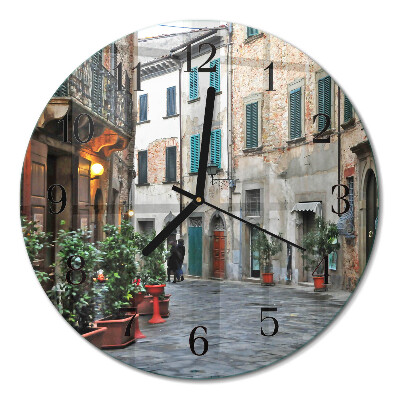 Wanduhr glas rund Avenue