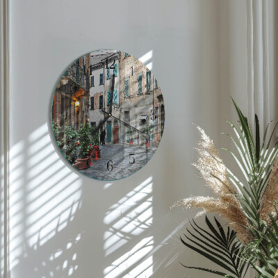 Wanduhr glas rund Avenue