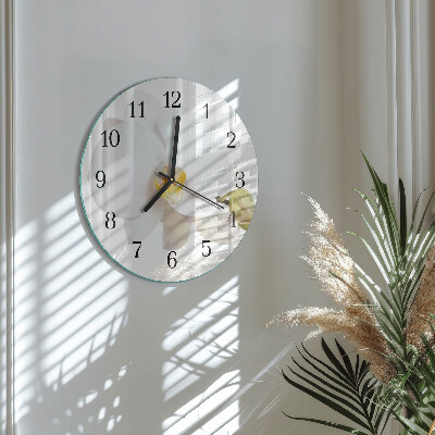 Runde wanduhr Orchidee