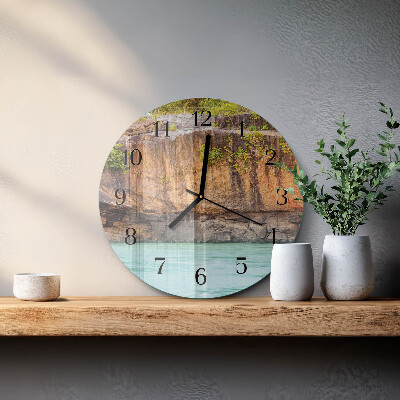 Glas wanduhr mit motiv rund Cliff