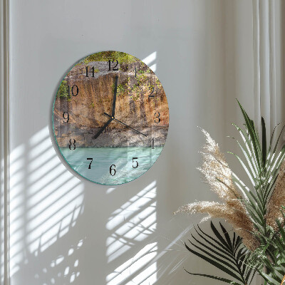 Glas wanduhr mit motiv rund Cliff