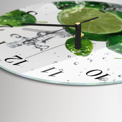 Runde wanduhr Kalziumkarbonat