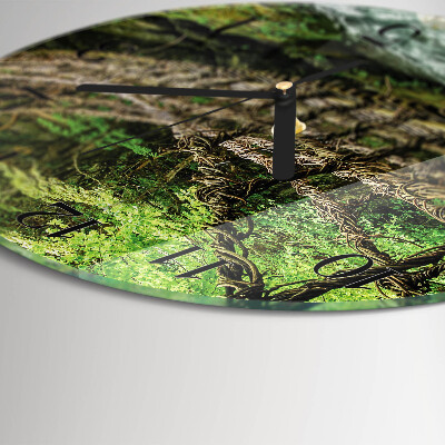 Wanduhr glas rund Seilbrücke