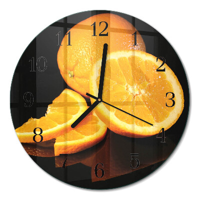Runde wanduhr Orangen