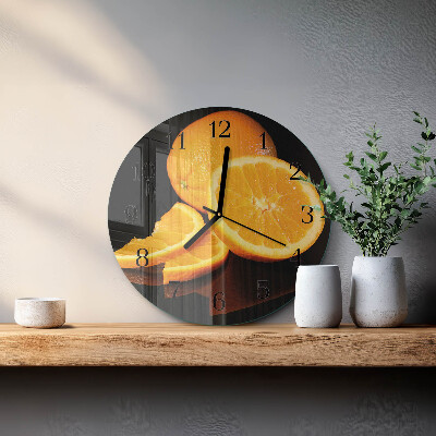 Runde wanduhr Orangen