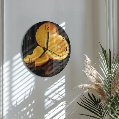 Runde wanduhr Orangen