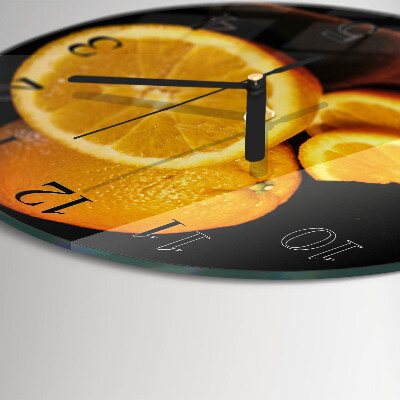 Runde wanduhr Orangen
