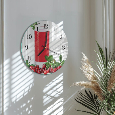 Runde wanduhr Cranberries