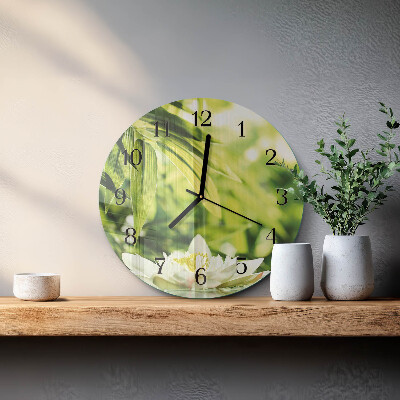Wanduhr glas rund Natur