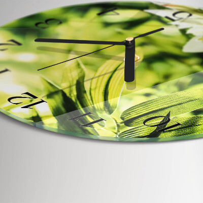Wanduhr glas rund Natur