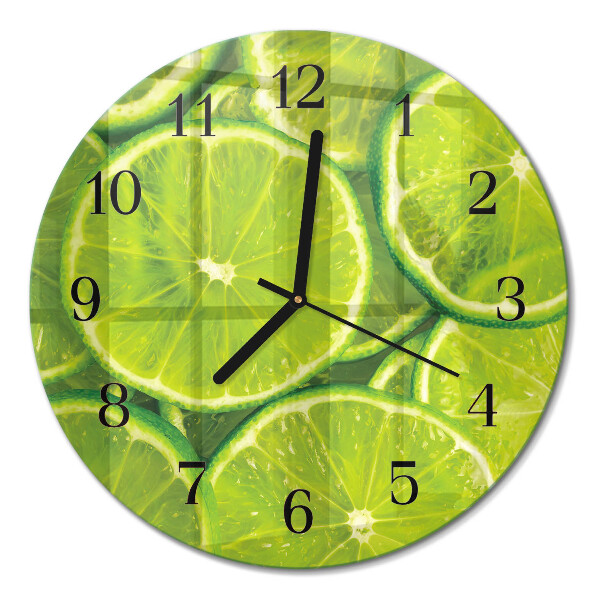 Wanduhr glas rund Kalziumkarbonat