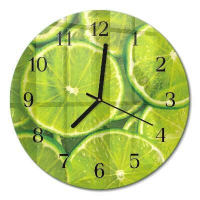 Wanduhr glas rund Kalziumkarbonat