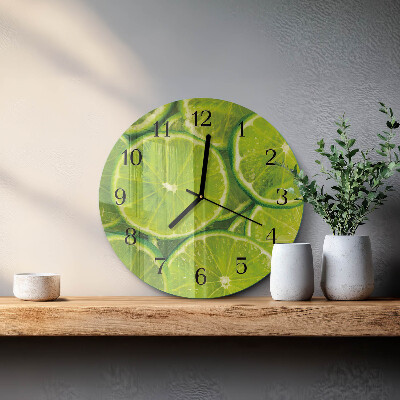 Wanduhr glas rund Kalziumkarbonat