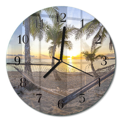 Runde wanduhr aus glas Hängematte