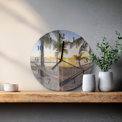 Runde wanduhr aus glas Hängematte