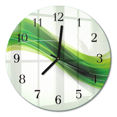Glas wanduhr mit motiv rund Abstraktion