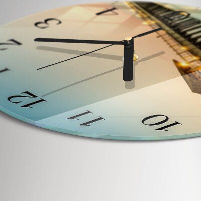 Runde wanduhr Holzsteg