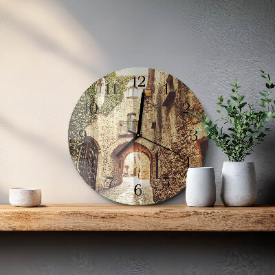 Glas wanduhr mit motiv rund Avenue