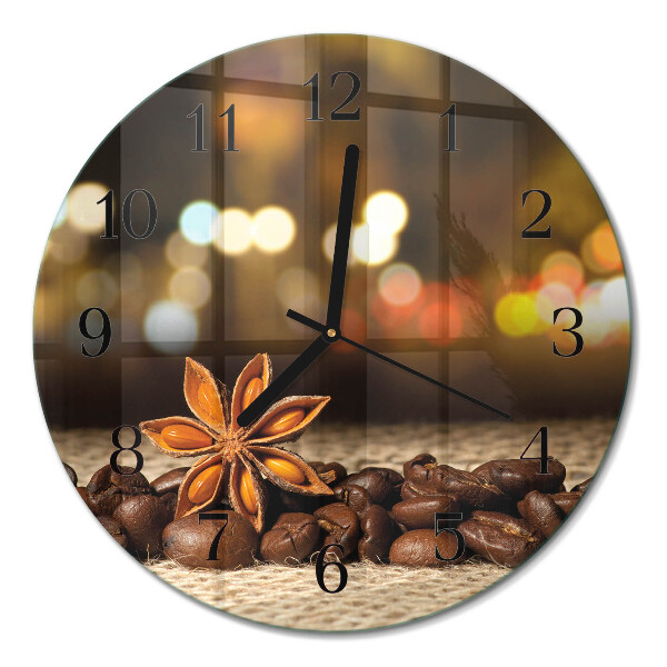 Wanduhr glas rund Anis