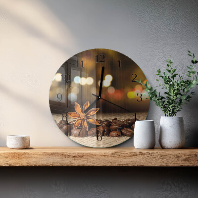 Wanduhr glas rund Anis