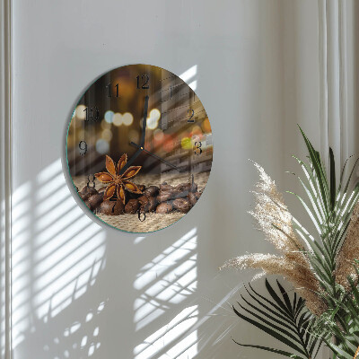 Wanduhr glas rund Anis