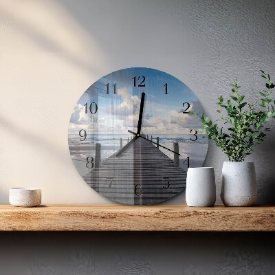 Runde wanduhr Brücke