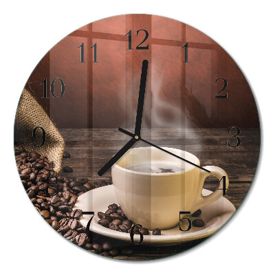 Runde wanduhr Kaffee