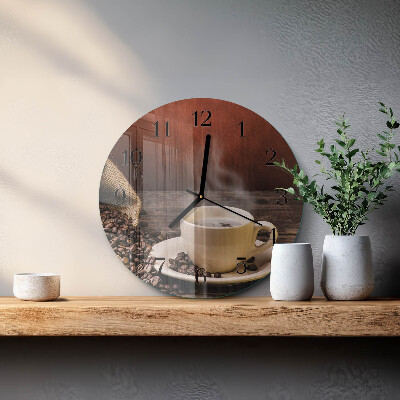 Runde wanduhr Kaffee