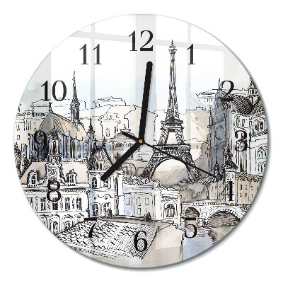 Runde wanduhr aus glas Denkmäler