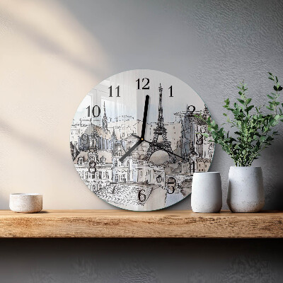 Runde wanduhr aus glas Denkmäler