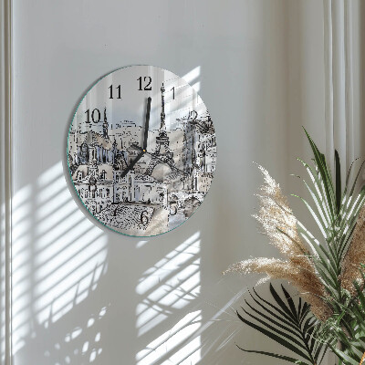 Runde wanduhr aus glas Denkmäler