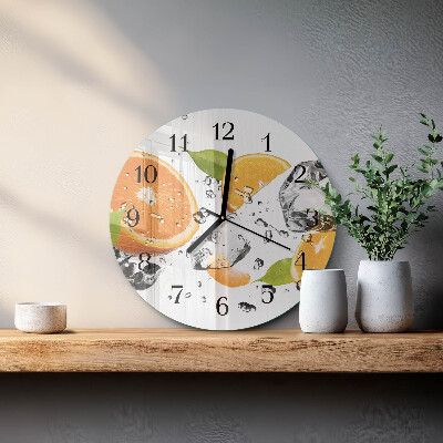 Runde wanduhr Orangen