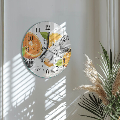 Runde wanduhr Orangen