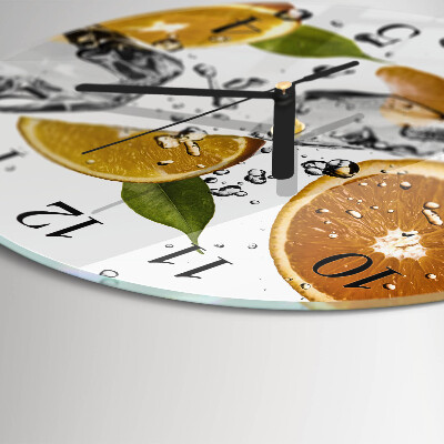 Runde wanduhr Orangen