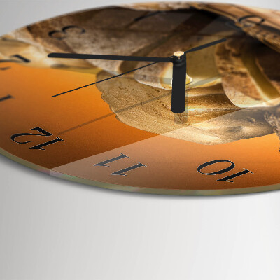 Wanduhr glas rund Brot