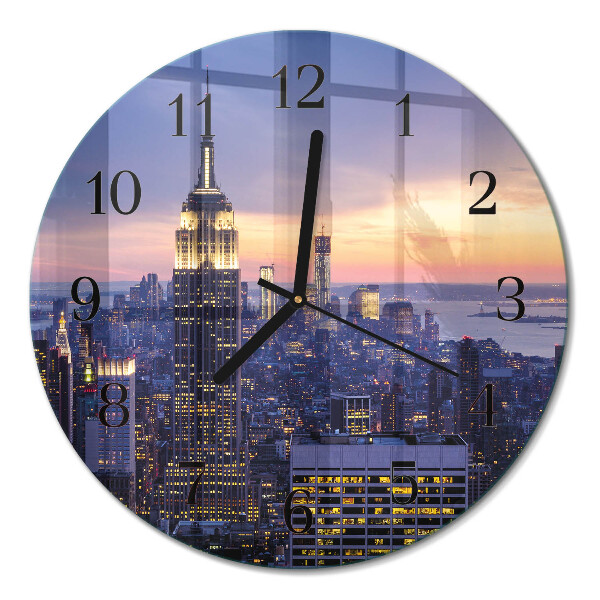 Runde wanduhr Stadt
