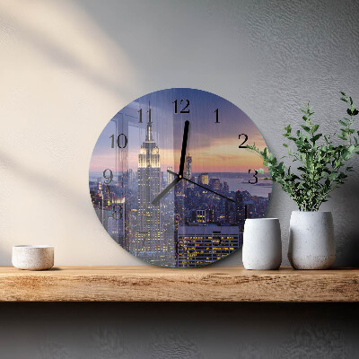 Runde wanduhr Stadt