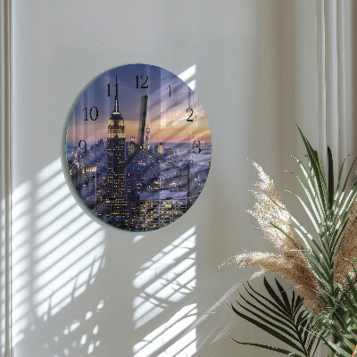 Runde wanduhr Stadt