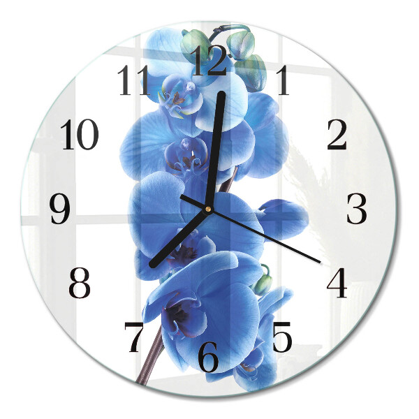 Runde wanduhr Orchidee